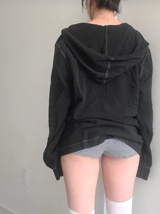 Banana Republic Black Deep V-neck Hoodie - Picture 2 of 7